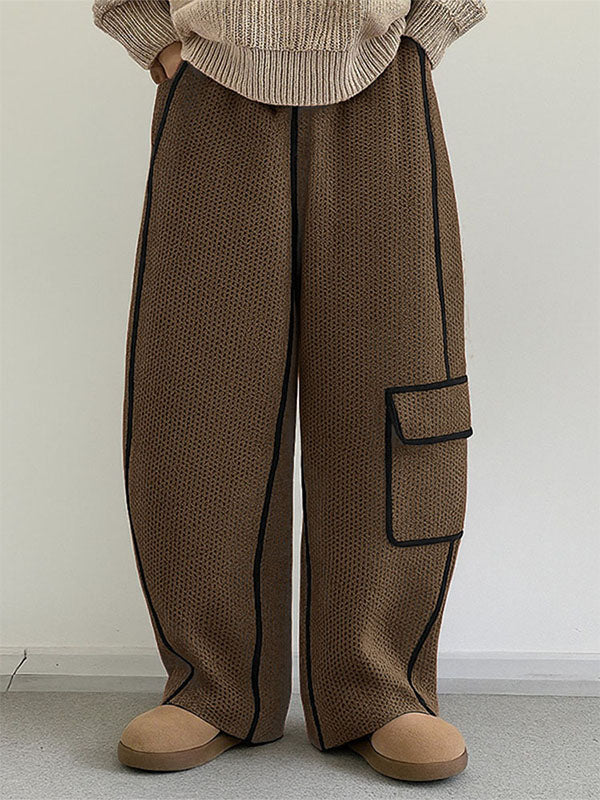 Mens Textured Loose Hollow-Out Casual Pant SKUL17050