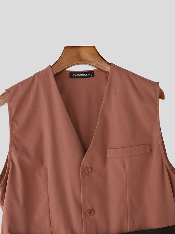 Men's Deconstructed Irregular Hem Two Pieces Outfit SKUL36595