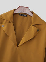 Men's Avant-Garde Deep V-Neck Dramatic Bell Sleeves Shirt SKUL51934
