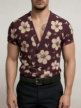Mens Floral Print Short Sleeve T-Shirt SKUL15027
