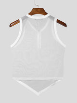 Mens Sheer Mesh Zip-Up Tank SKUL00962