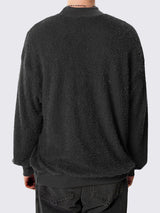 Mens Minimalist Solid Color Textured Pullover Sweater SKUK75065