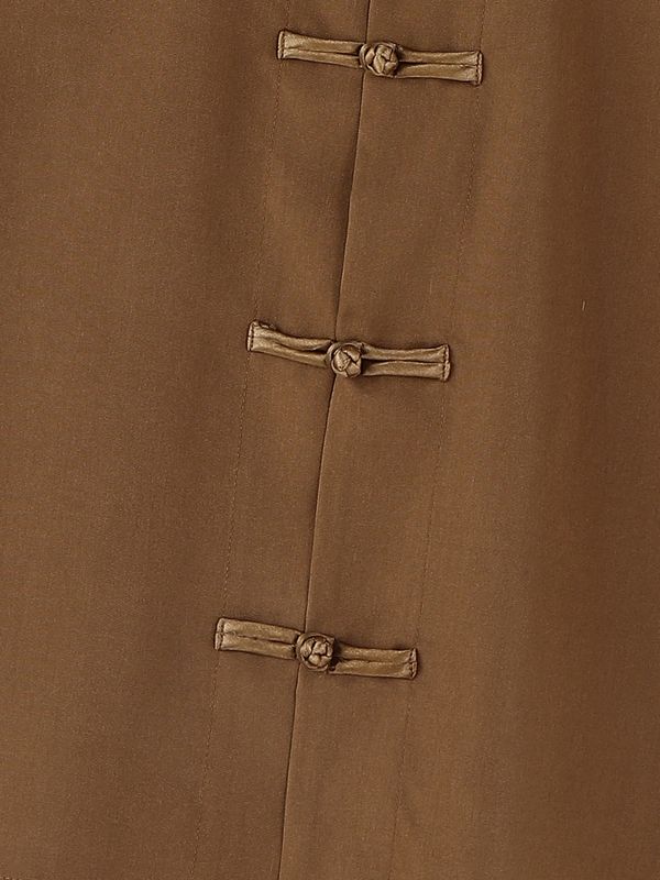 Men's New Chinese Style Mandarin Collar Frog Button Cropped Waistcoat SKUL57696