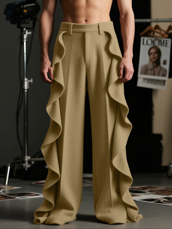 Men's Ruffled Patchwork Casual Pant SKUL29560