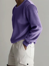 Men's Simple Loose Long Sleeve T-Shirt SKUL30787