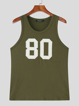 Mens Number 80 Print Casual Tank SKUL16142