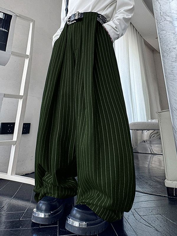 Men's Stripe High Waist Casual Pant SKUL41731