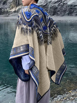 Mens Bohemian Print Cape SKUK90405