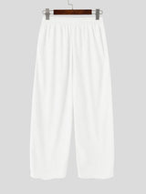 Men's Urban Streetwear City Walk Contrast Curved Piping Ribbed Harem Pant SKUL85507