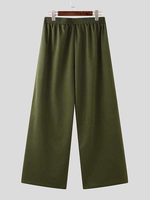 Mens Metal Buckle Split-Hem Pant SKUK93696