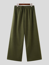 Mens Metal Buckle Split-Hem Pant SKUK93696