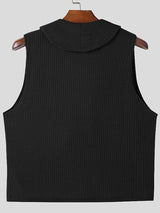 Mens Deconstructed Solid Color Textured Tank SKUK72574