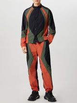 Mens Patchwork Color-Block Two Pieces Outfit SKUK80448