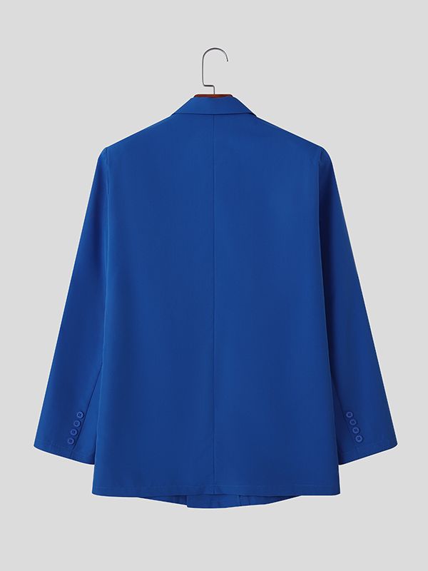 Men's French Ruffle Patchwork Long Sleeve Blazer SKUL43666