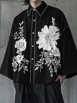 Mens Floral Print Flared Sleeve Shirt SKUL02404