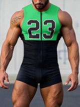 Mens Digital Print Colorblock Bodysuit SKUK99779