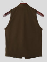 Men's Chain Decoration Slim Fit Waistcoat SKUL48010