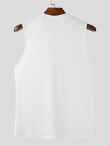Mens Textured Zip-Up Sleeveless Tank SKUL01087