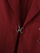 Men's Solid Color Cropped Long Sleeve Blazer SKUL39889