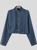 Men's Deconstructed Contrast Stitch Long Sleeve Jacket SKUL32849