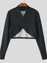 Men's Cross Design Stripe Long Sleeve T-shirt SKUL45182