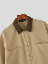 Men's Barn Style Contrast Collar Shirt SKUL53010