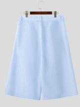 Men's Casual Plaid Wide Leg Short SKUL57697