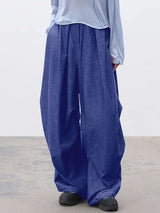 Men's Solid Color Tie Waist Casual Pant SKUL61168