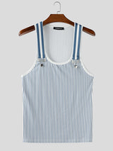 Men's Stripe Contrast Casual Tank SKUL24856