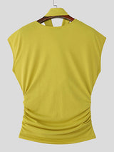 Mens Tie-Neck Halter V-Neck Tank SKUL08481