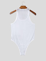 Men's Solid Color Cut Slim Fit Bodysuit SKUL21299