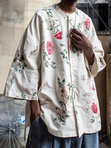 Mens Floral Print Long Sleeve Shirt SKUL11540