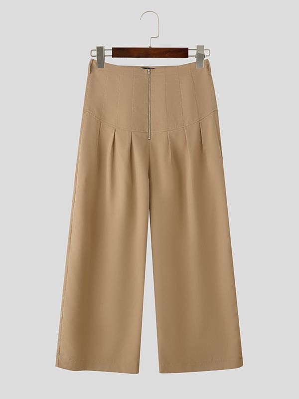 Men's Solid Loose High Waist Casual Pant SKUL40263