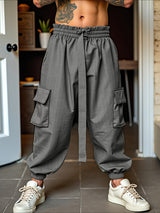 Mens Solid Color Loose Casual Pant SKUL16960