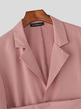 Men's Solid Waist Long Sleeve Shirt SKUL40547