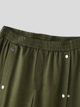 Mens Metal Buckle Split-Hem Pant SKUK93696