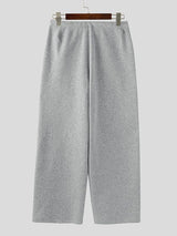 Men's Deconstructed Kangaroo Pocket Letter Print Wide Leg Pant SKUL36402