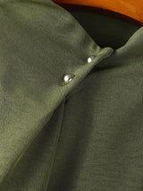 Men's Solid Draped Collar Casual Two Pieces Outfit SKUL33012