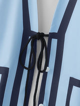 Men's Contrast Stitch Tie Long Sleeve Cardigan SKUL38999