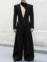 Men's Deconstructed Halter Tie Cutout Jumpsuit SKUL42332