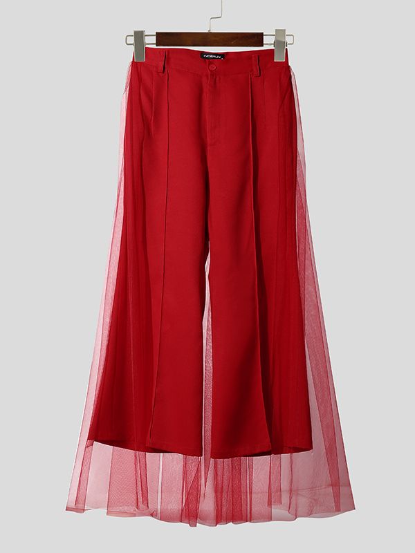 Men's Sheer Mesh Hem Casual Pant SKUL36407