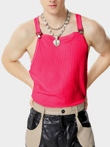 Mens Solid Knit Textured Sleeveless Vest SKUK64521