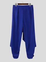 Mens Solid Color Semi-Sheer Ruched Pant SKUL05269