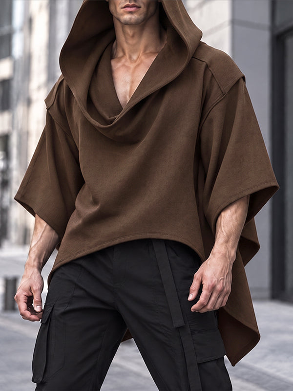 [Pre-order] Men's Japanese Ninja City Walk Batwing Short Sleeve Oversized Hooded Sweatshirt SKUL88530