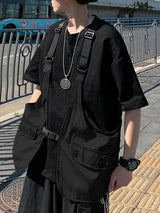 Men's Functional Style Large Pocket Sleeveless Outer Waistcoat SKUL37762