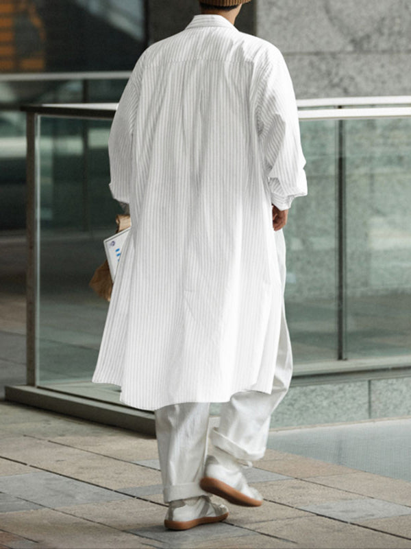 Men's Striped Casual Long Sleeve Shirt SKUL29529