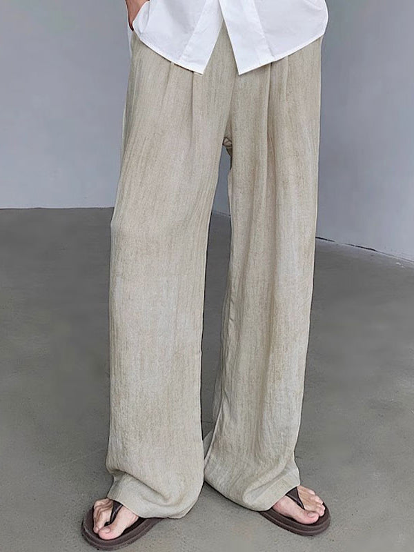 Mens Loose Fit Variegated Draped Casual Pant SKUK72356