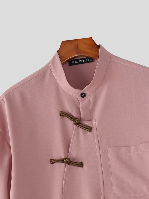 Men's New Chinese Style Relaxed Boxy Shirt SKUL57123