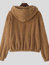 Men's Plush Zip-Up Long Sleeve Hoodie SKUL37707