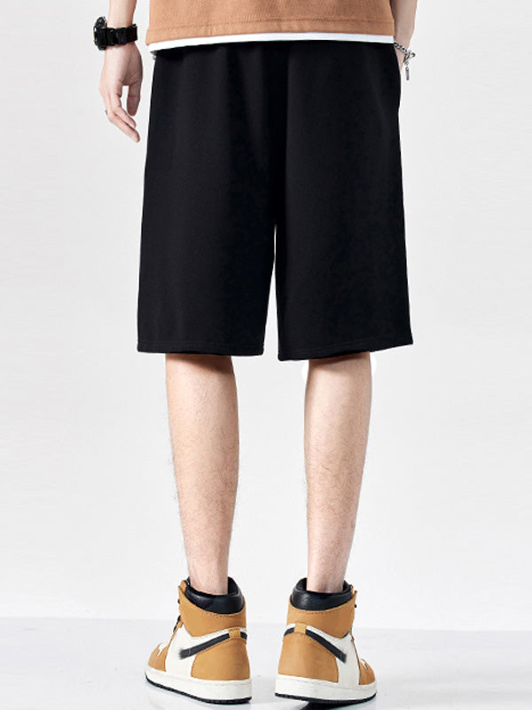 Mens Solid Casual Drawstring Waist Shorts SKUK51706